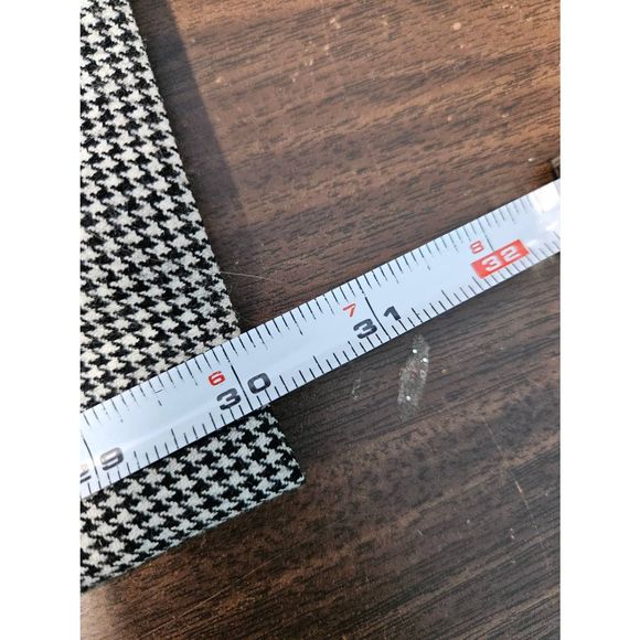 Vintage 80's Wool Houndstooth Pleat Front Tapered Dress Pants 12 Collectible Gol - Picture 8 of 8